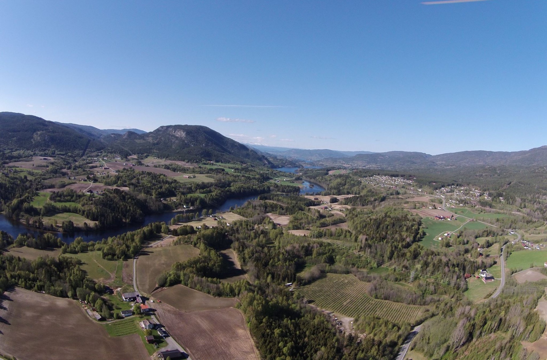 Dronefoto ved landbrukstakst